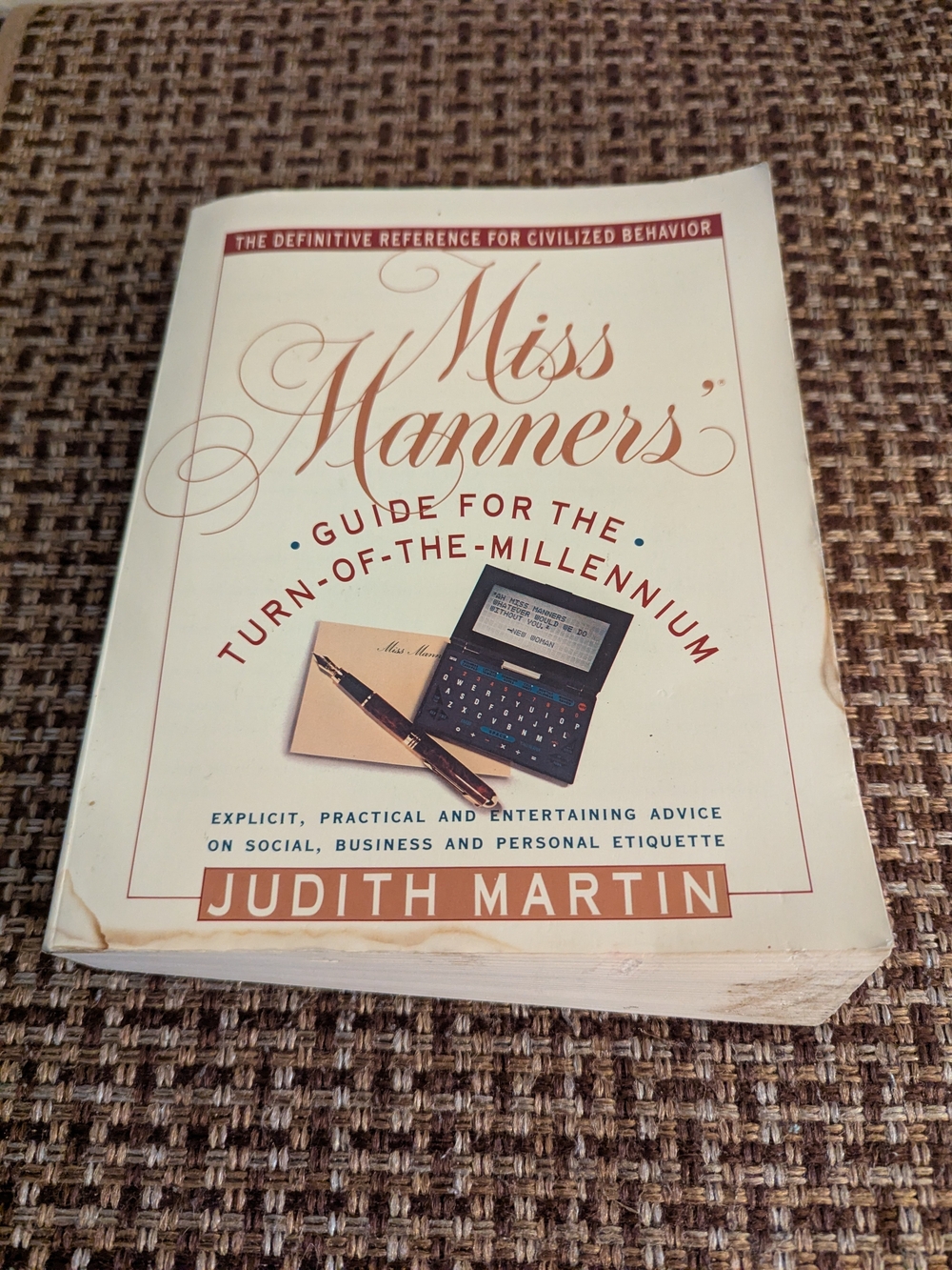 Miss Manners Guide for the Turn-of-the-Millennium Book Etiquette Guide Useful